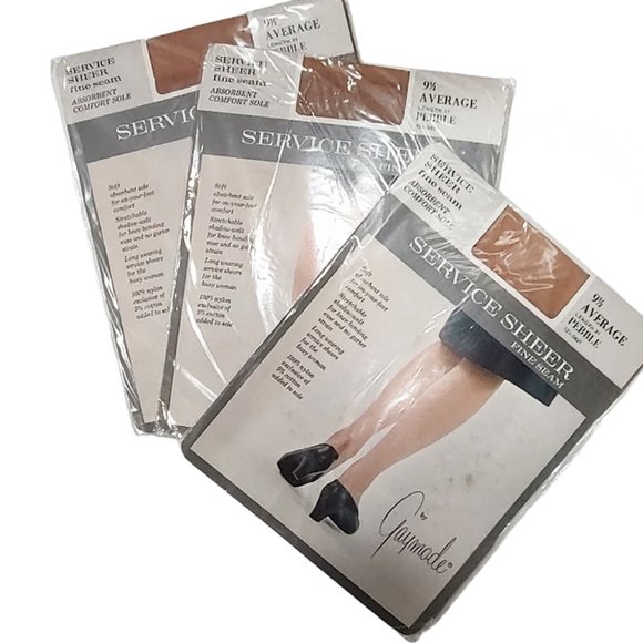 3 Pair of 1970s Unworn Seamed Nylon Stockings In The Packages Size 9 1/2 NWOT - Picture 1 of 4